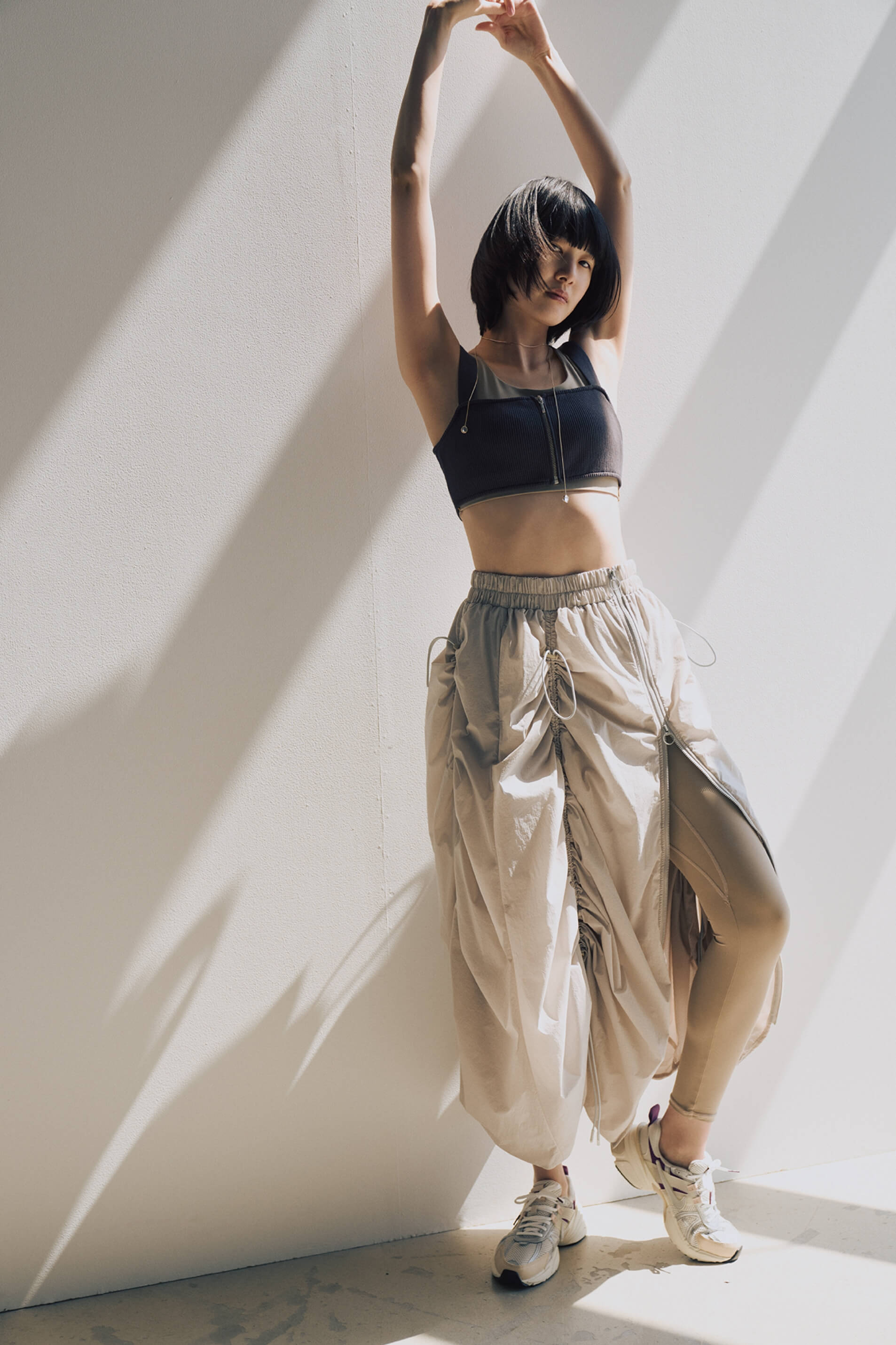 Bustier,Bra top,Skirt,Leggings,Necklace,Shoes (NIKE)