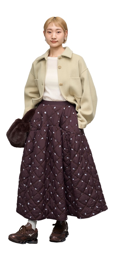 オリーブ色のロイヤルジーロン・CPOジャケットのコーディネート例