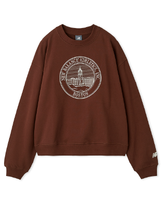 【New Balance for emmi】 Athletics フレンチテリーオーバーサイズ Crestクルー