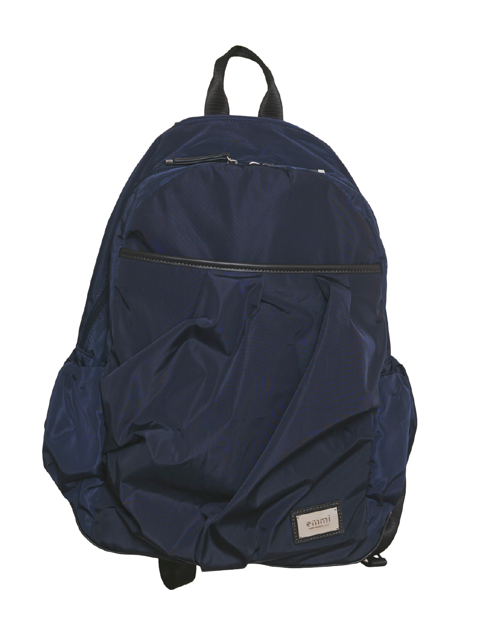 ネイビー色のeco レザーミックスバックパック/撥水の商品画像