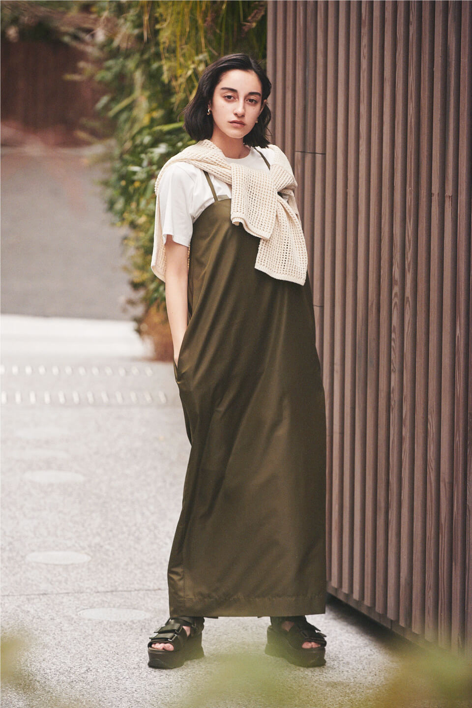 定価19800円 emmi スノーピーク PeLightPoplinDress Snowpeak】PeLightPoplinDress(膝丈ワンピース)｜ワンピース
