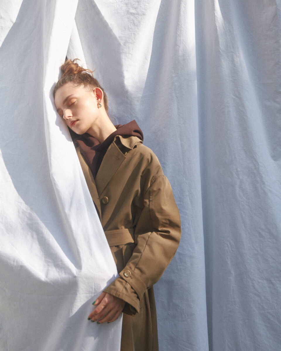 emmi ショートリバーコート アイボリー （OUTER LOOK BOOK