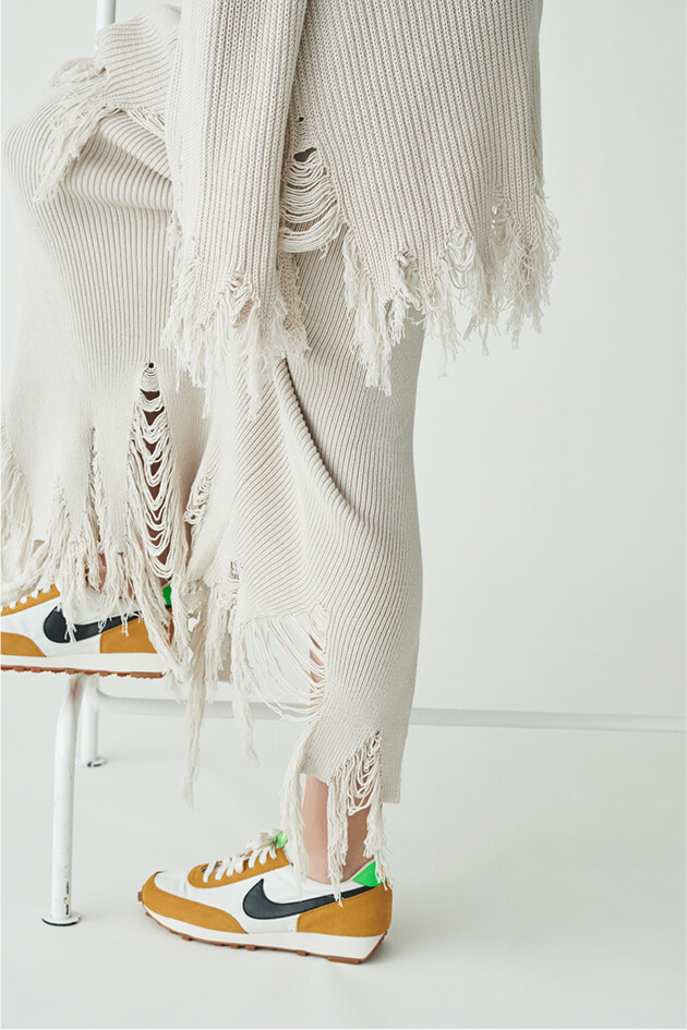 希少✨NIKE KYOTO 編み込みスニーカー 名作 アーカイブ レア シューレース、編み込み、カウ柄、ユニークなデザイン要素が満載に